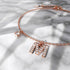 Solid 925 Sterling Silver Initial Crystal Personalised Alphabet Letter Bracelet Rose Gold Filled